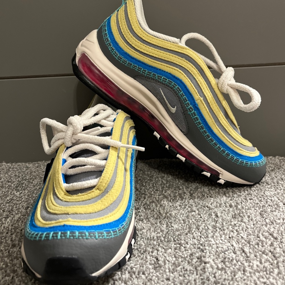 Nike Air Max 97 Retro Air Sprung Iron Grey Phantom DN4381 001 Size 4.5Y GS Or6 W